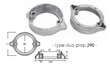 875821 Volvo Penta DP Outdrive Ring Zinc Anode